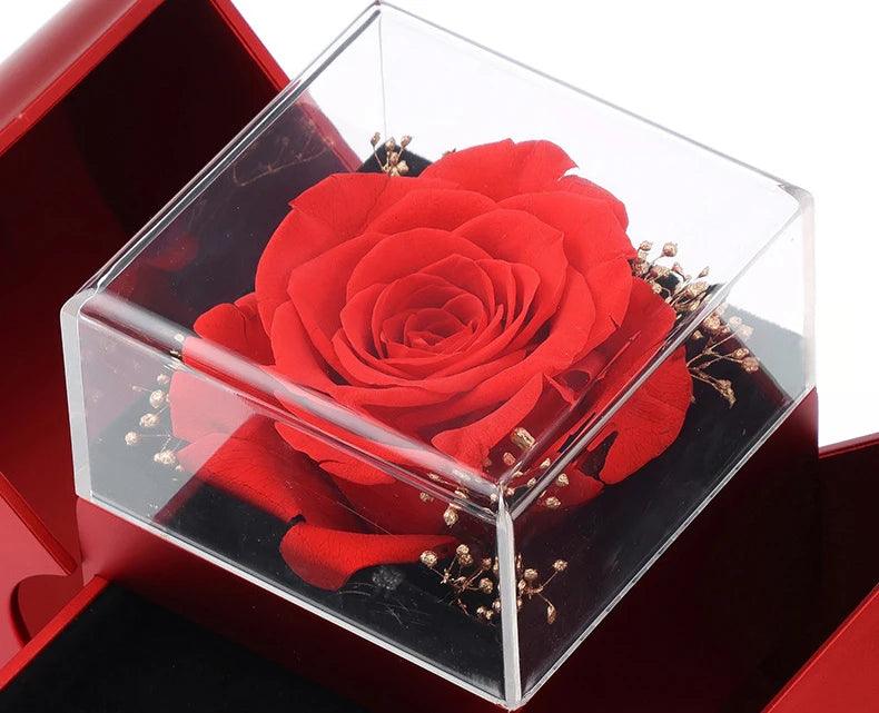 Colar Luxuoso Dourado + Caixa Encatada - Encanto das rosas